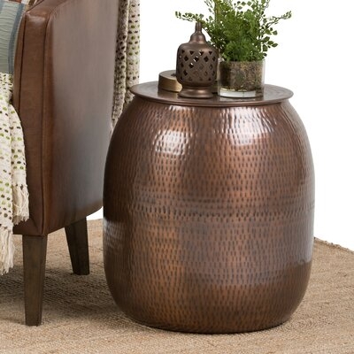Cavett Drum End Table with Storage - Image 0