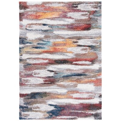 Araxi Abstract Ivory/Rust Area Rug - Image 0