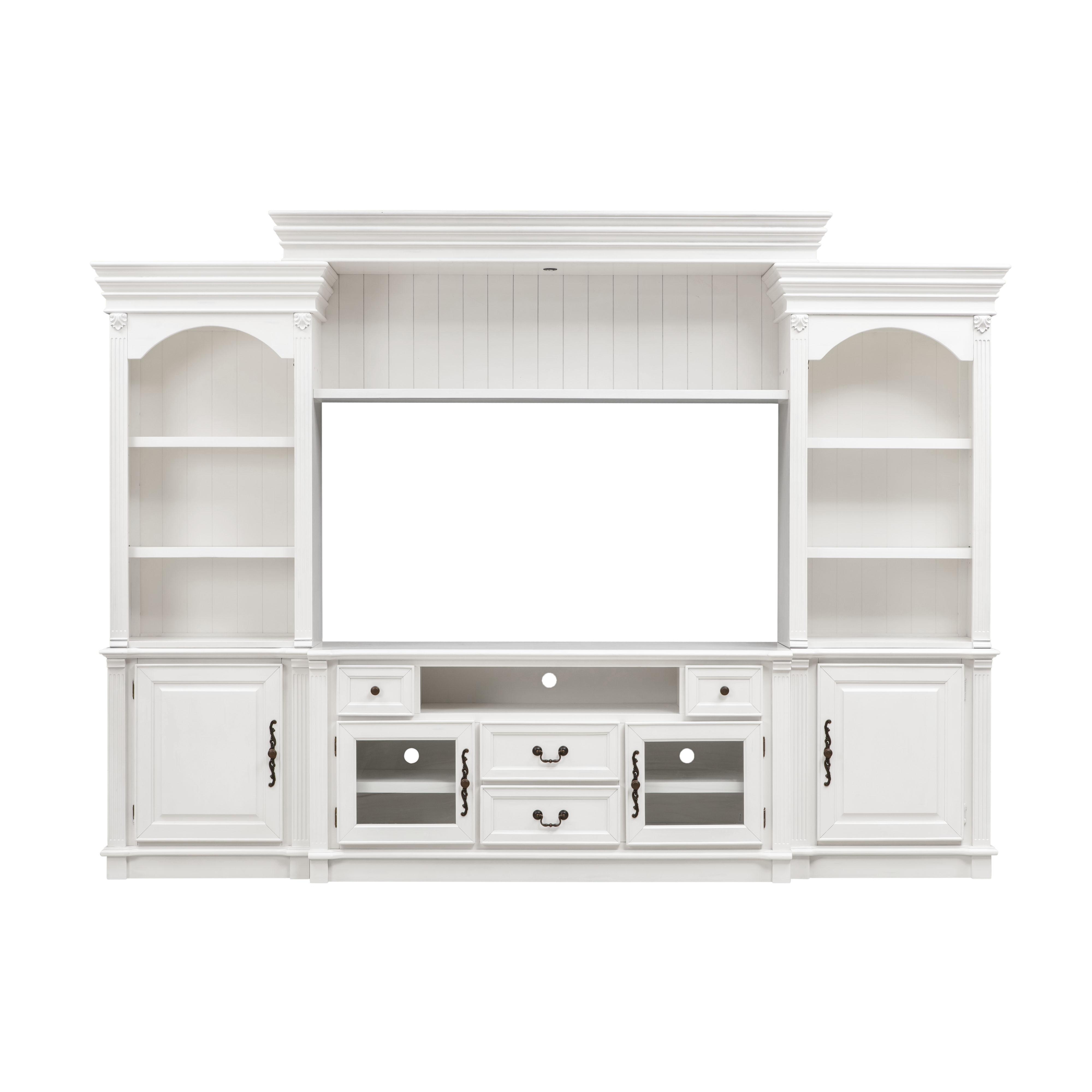 Newport White Entertainment Center for TVs up to 65" - Image 1