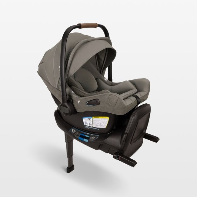 Nuna PIPA ™ aire rx Granite Grey Reclining Infant Car Seat + PIPA RELX Base - Image 0