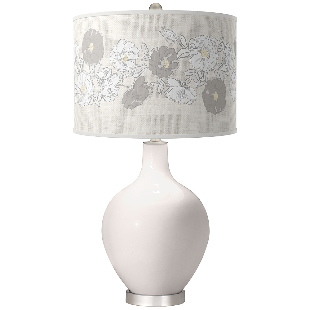 Smart White Rose Bouquet Ovo Table Lamp - Image 0