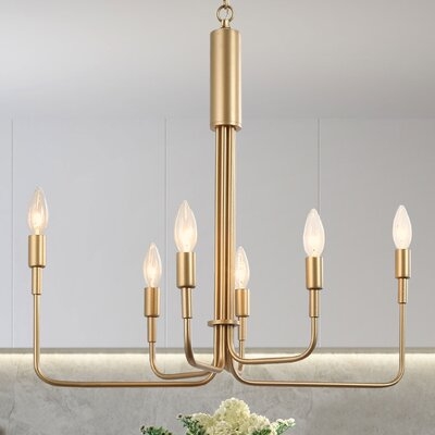 Elvin 6 - Light Candle Style Classic / Traditional Chandelier - Image 0
