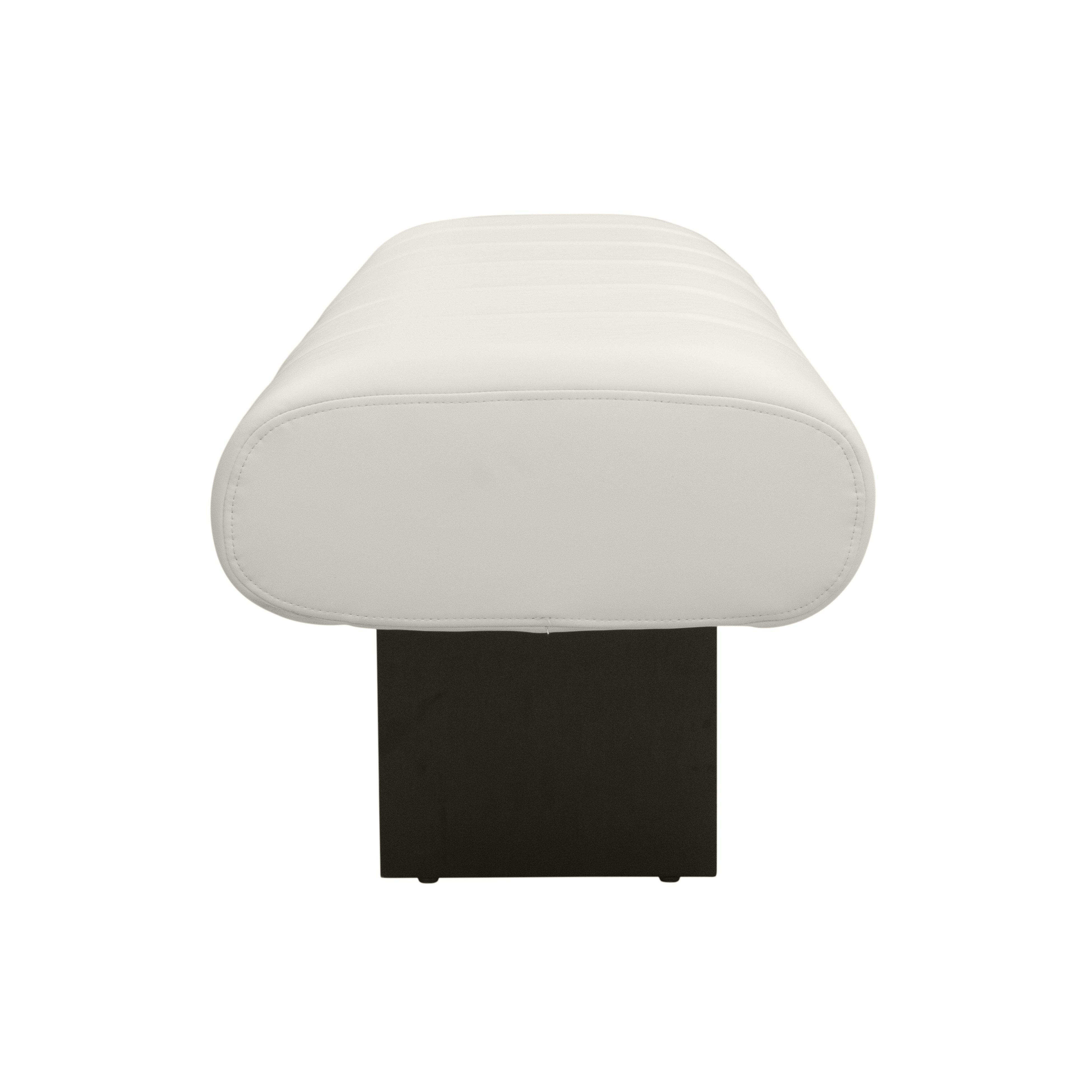 Karol Cream Performance Vegan Leather Bench - Image 4