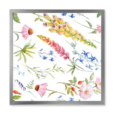 Vibrant Summer Wildflowers I - Traditional Canvas Wall Art Print - Image 0