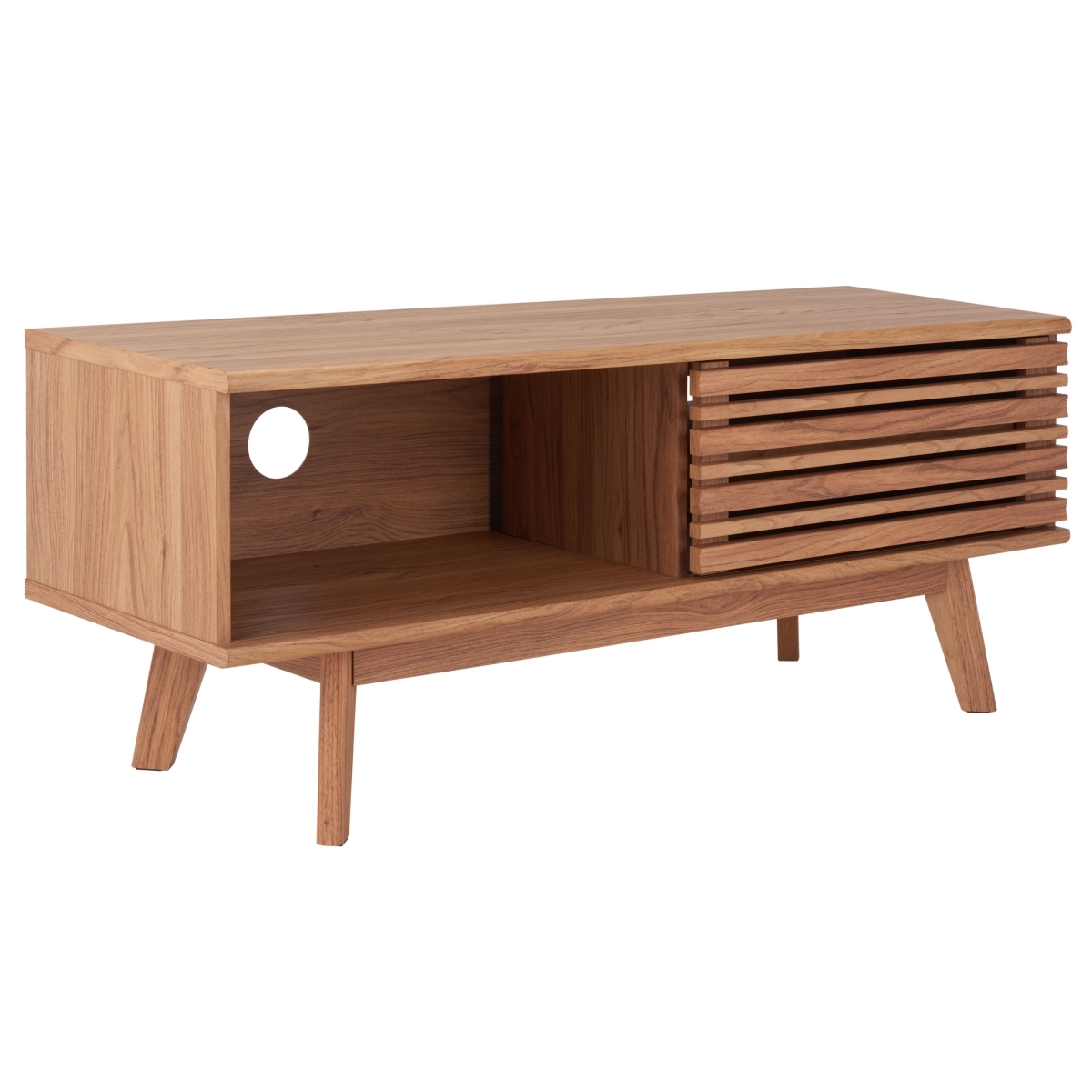 Aurelio 1 Shelf Media Stand - Oak - Safavieh - Image 7