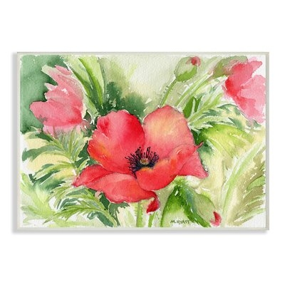 Red Poppies Surrounded By Soft Greenery - Image 0
