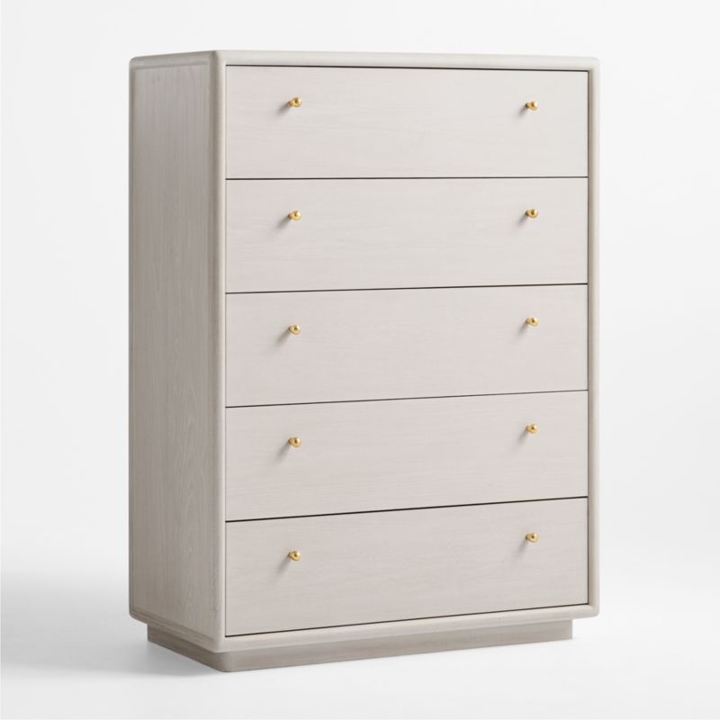 Lafayette 38" Whitewashed 5-Drawer Tall Dresser - Image 5