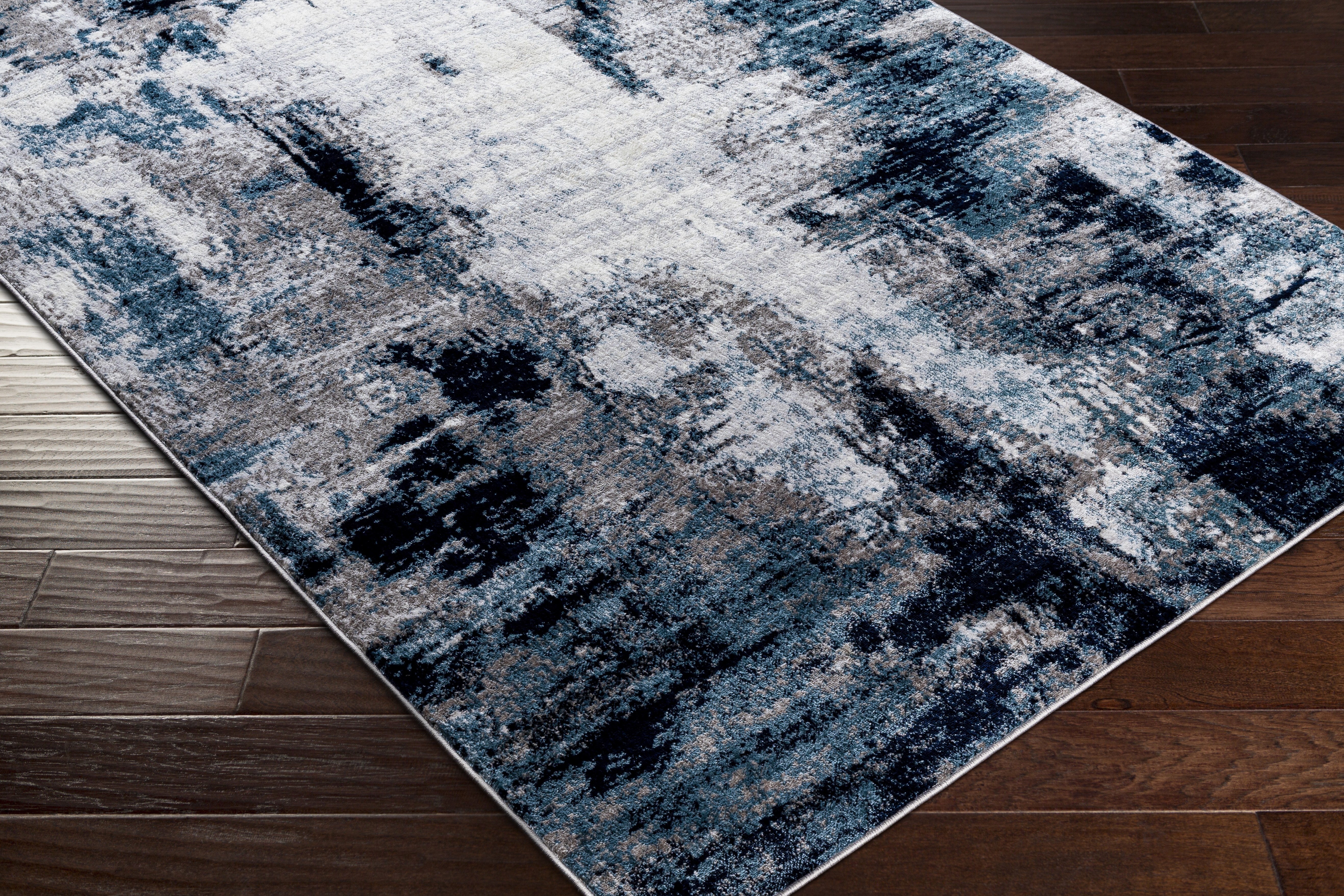 Wanderlust Blue Indoor 7'10" x 10'2" Machine Woven Rug - Image 6