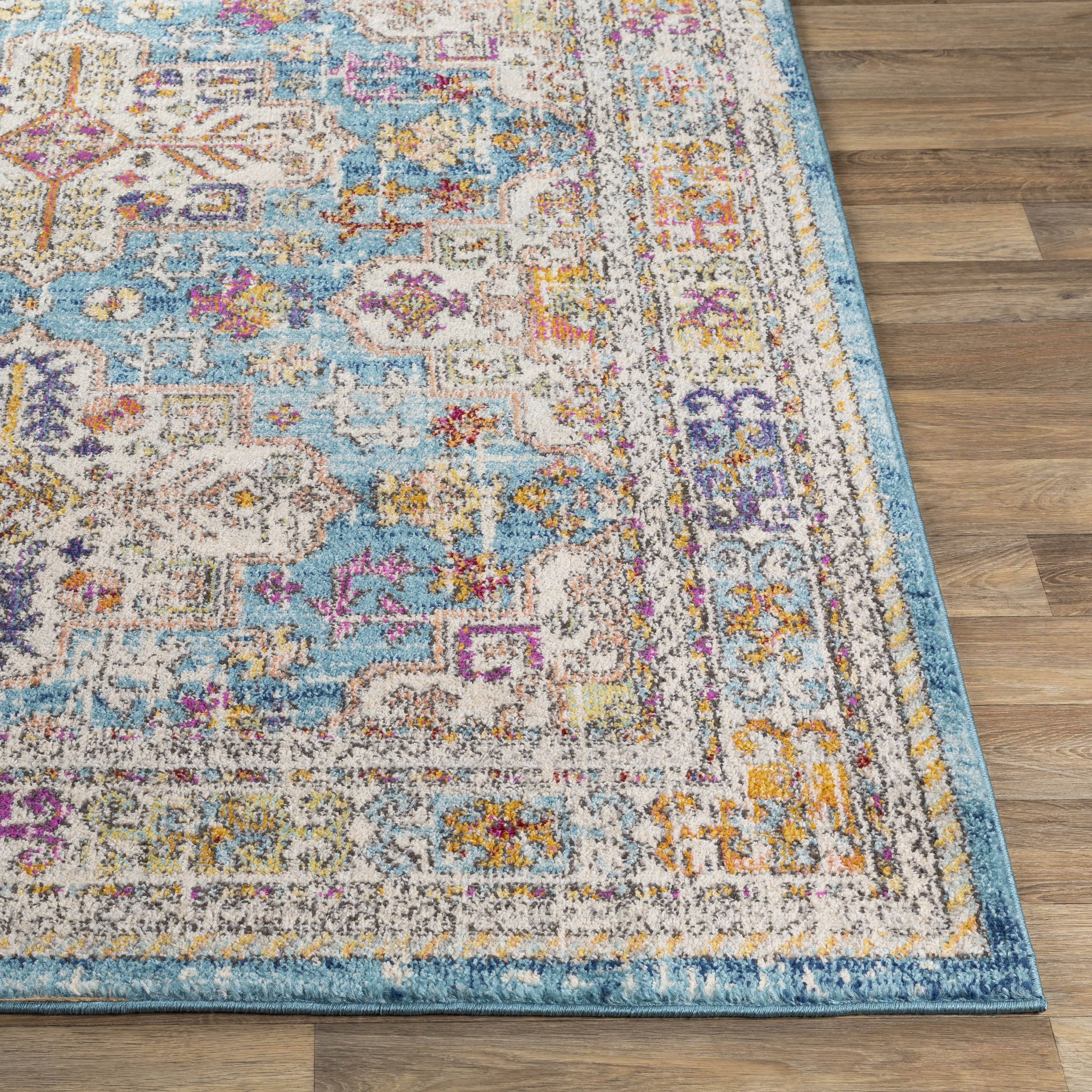 Norwich Gray Indoor 2'7" x 7'3" Machine Woven Rug - Image 2