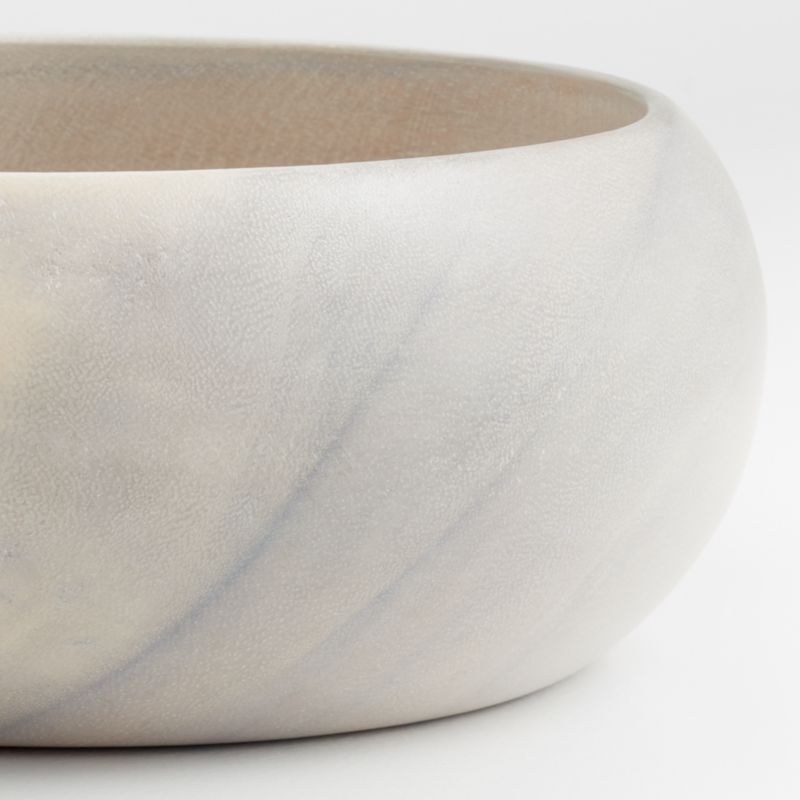 Tondo 8.5" White-Washed Wood Salad Serving Bowl - Image 3