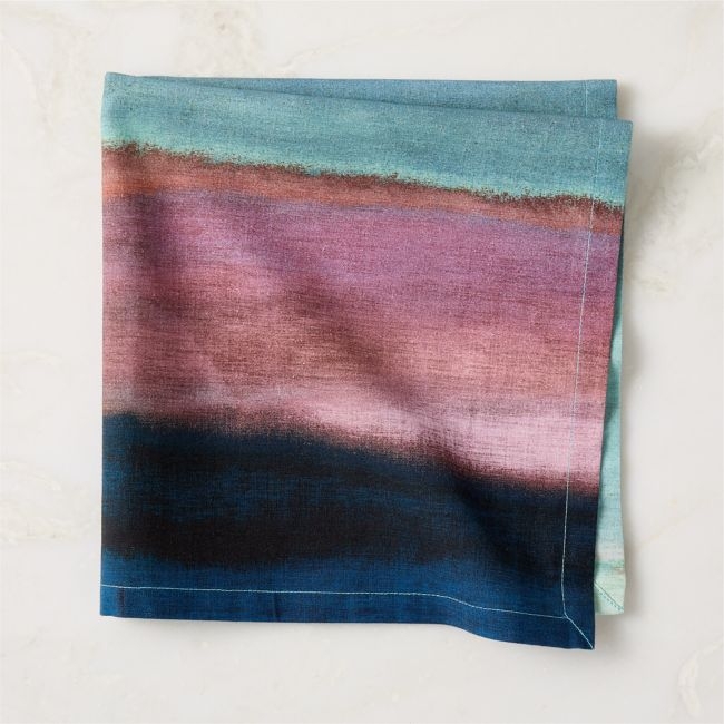 Attica Blue Cotton and Linen Napkin - Image 0