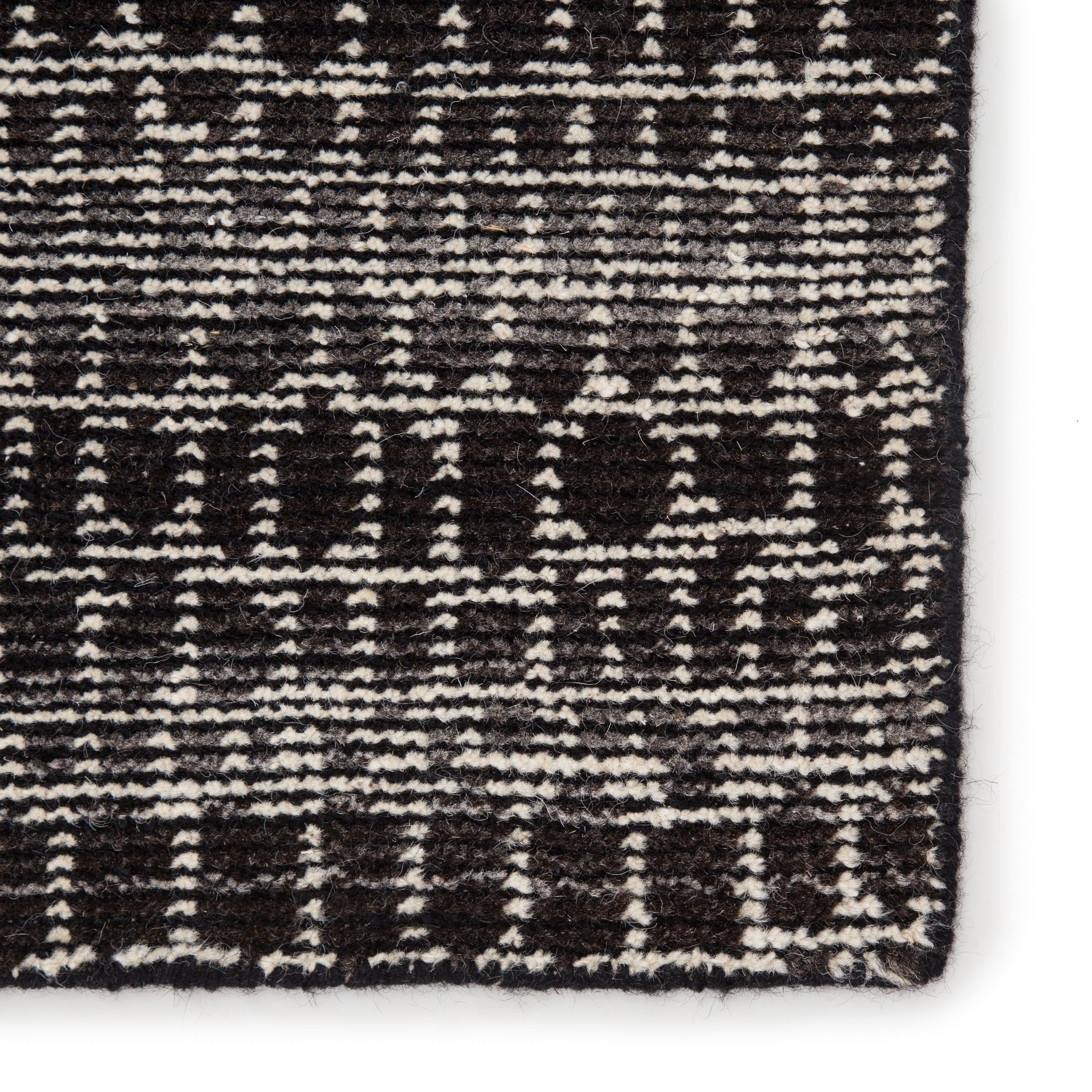 Pollack by Kinetic Hand-knotted Trellis Black/ Ivory Runner Rug (3'X10') - Image 3