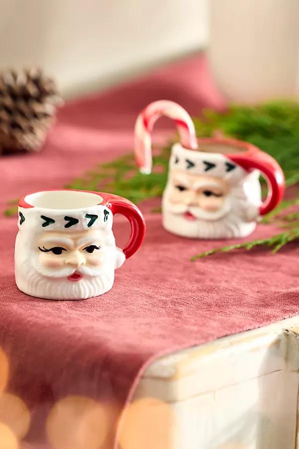 Ceramic Santa Espresso Cups, Set of 2 - Image 0
