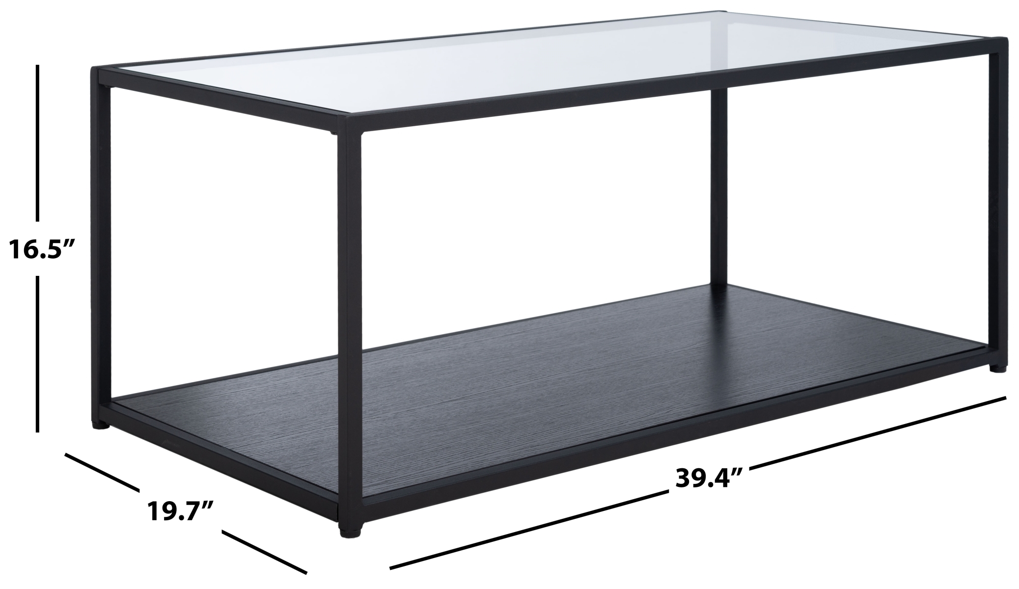 Ackley Coffee Table - Black - Safavieh - Image 6