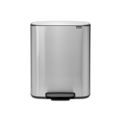 Bo Touch Top Can, 2 x 8 Gallon, 2 Inner Plastic Buckets, Matte Steel Fingerprint Proof - Image 0