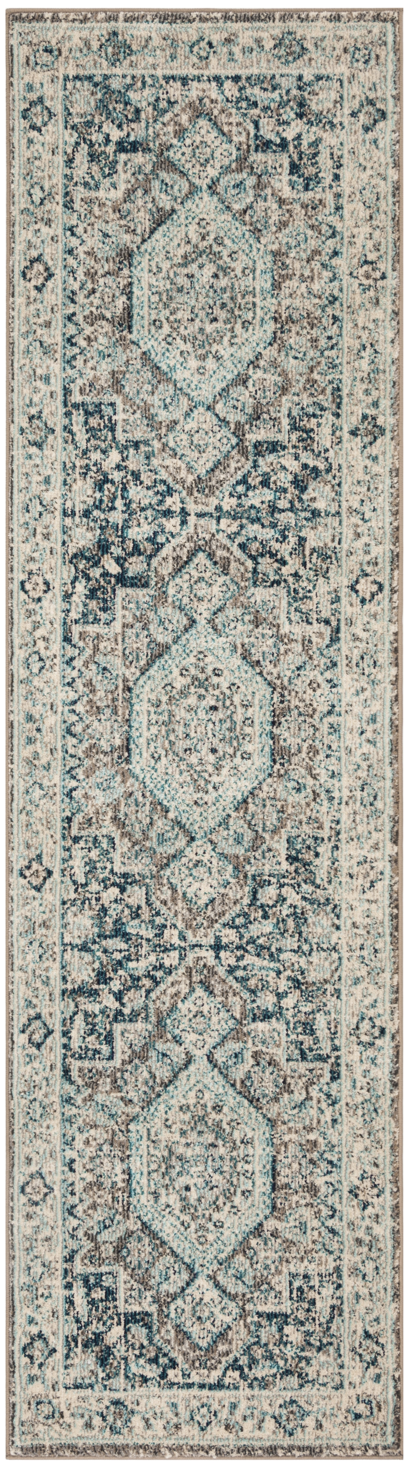 Arlo Home Woven Area Rug, PHX155F, Grey/Blue,  2' 3" X 8' - Image 0