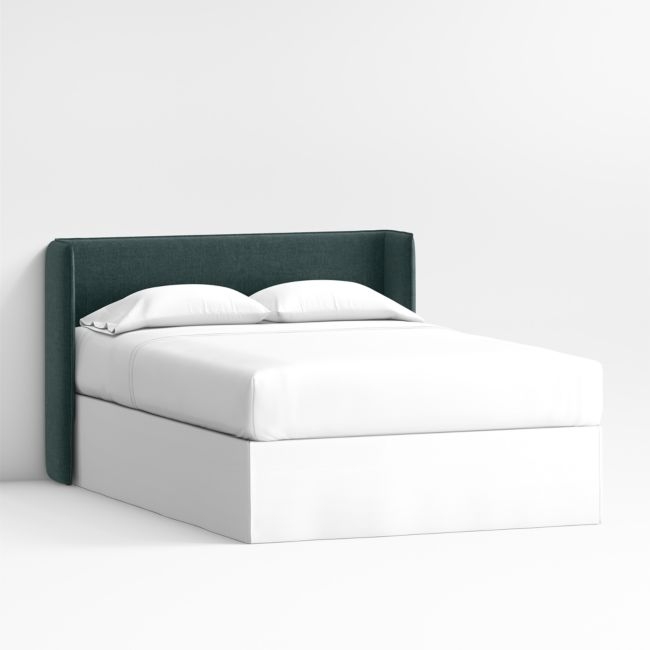 Noa Shelter Jungle Green Upholstered Kids Full Headboard - Image 0