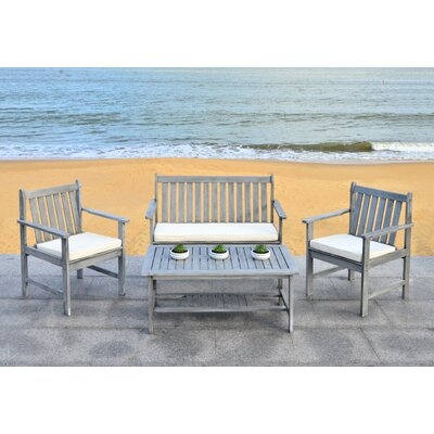 Joliet 4 Piece Loveseat Seating Group with Cushions - Image 0