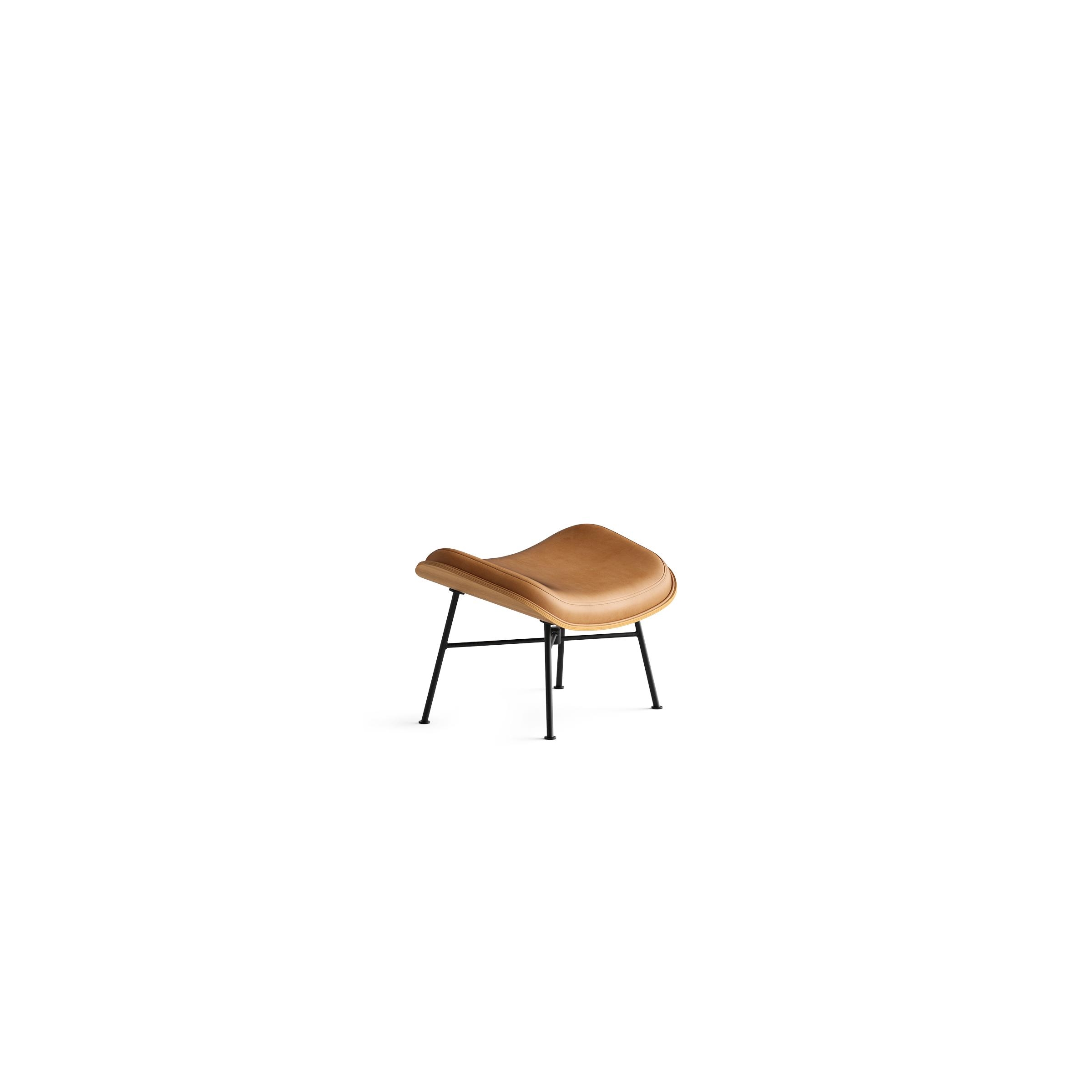 Vesper Leather Ottoman - Camel Leather/Oak - Image 0