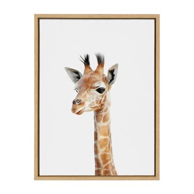 'Animal Studio Giraffe' by Amy Peterson - Floater Frame Photograph Print on Canvas - Image 0
