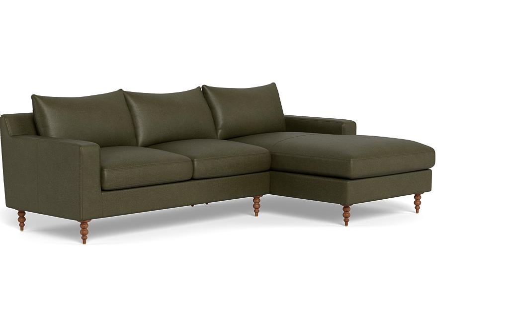 Sloan Leather Right Chaise Sectional - Image 1