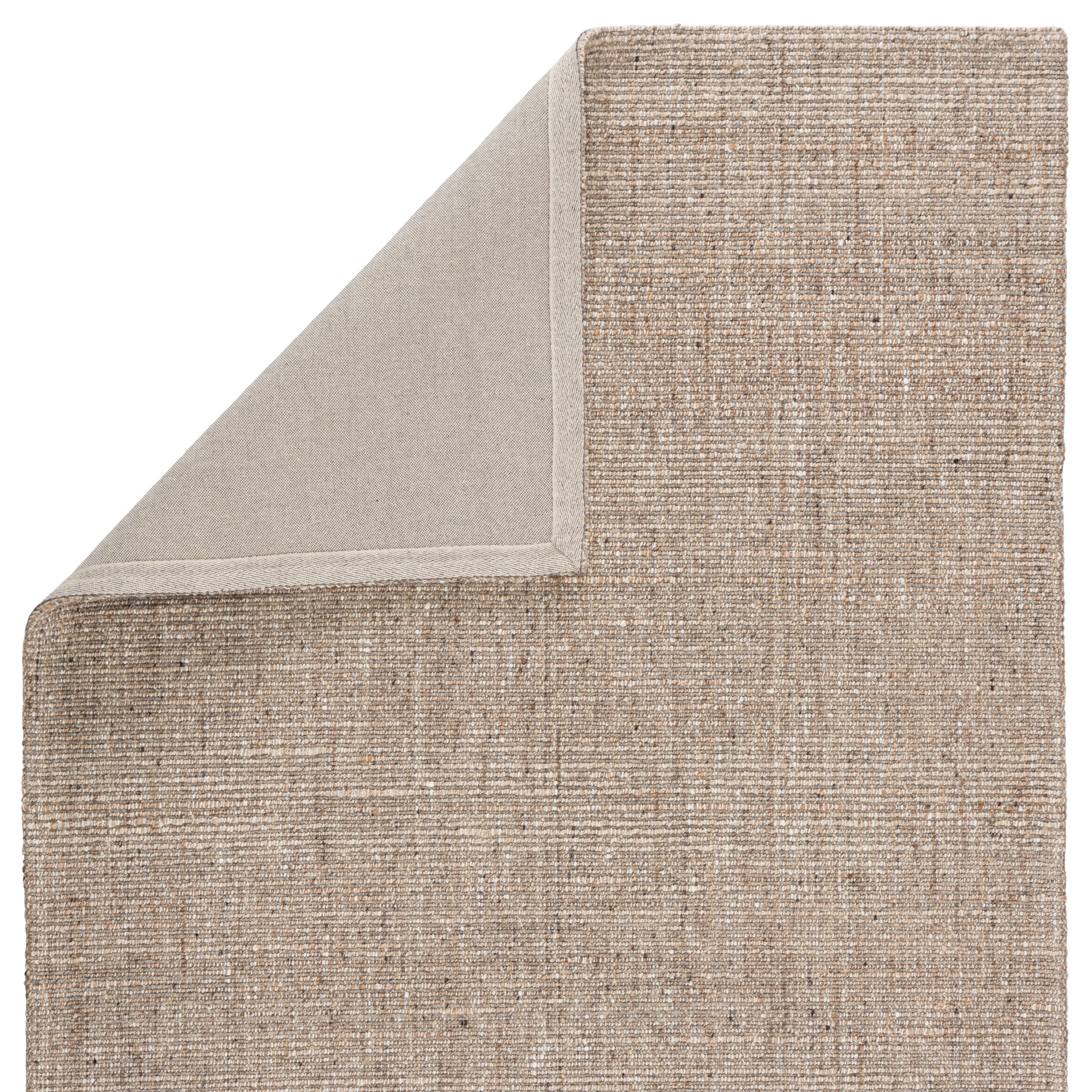 Sutton Natural Solid Tan/ Black Area Rug (5'X8') - Image 2