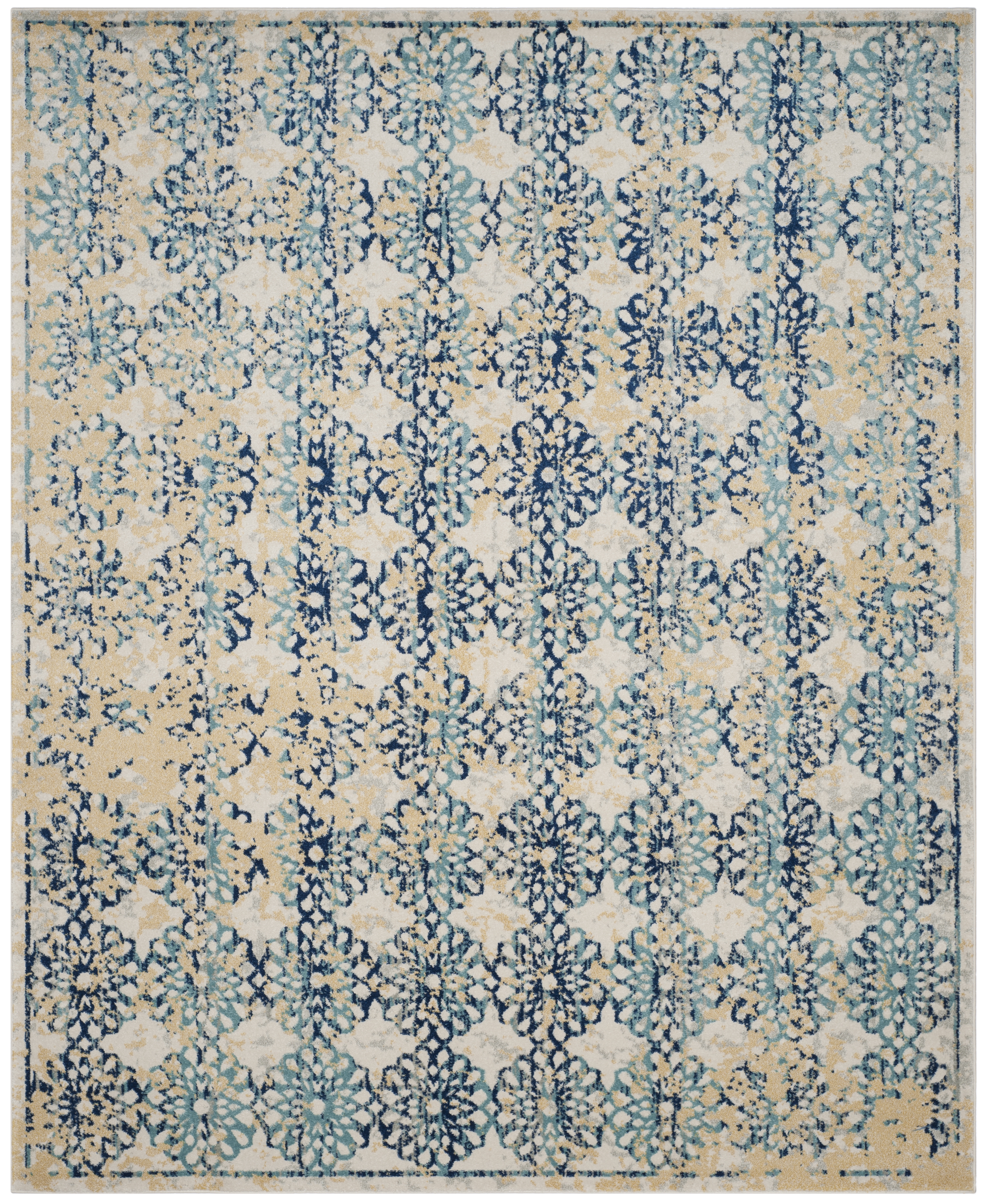 Arlo Home Woven Area Rug, EVK262C, Ivory/Blue,  10' X 14' - Image 0