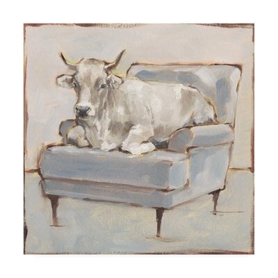 Moo-ving In III by Ethan Harper - Wrapped Canvas Painting Print - Image 0