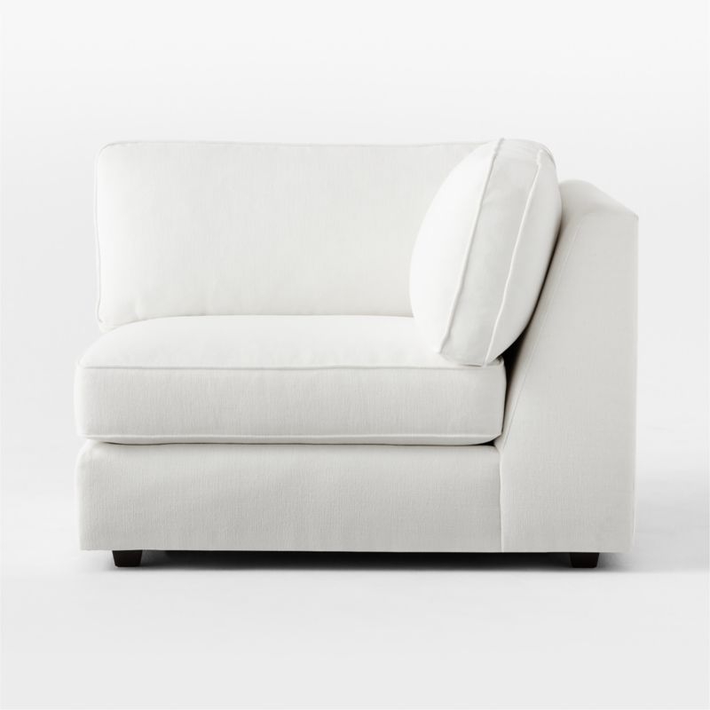Malea White Performance Fabric Corner Chair - Image 1