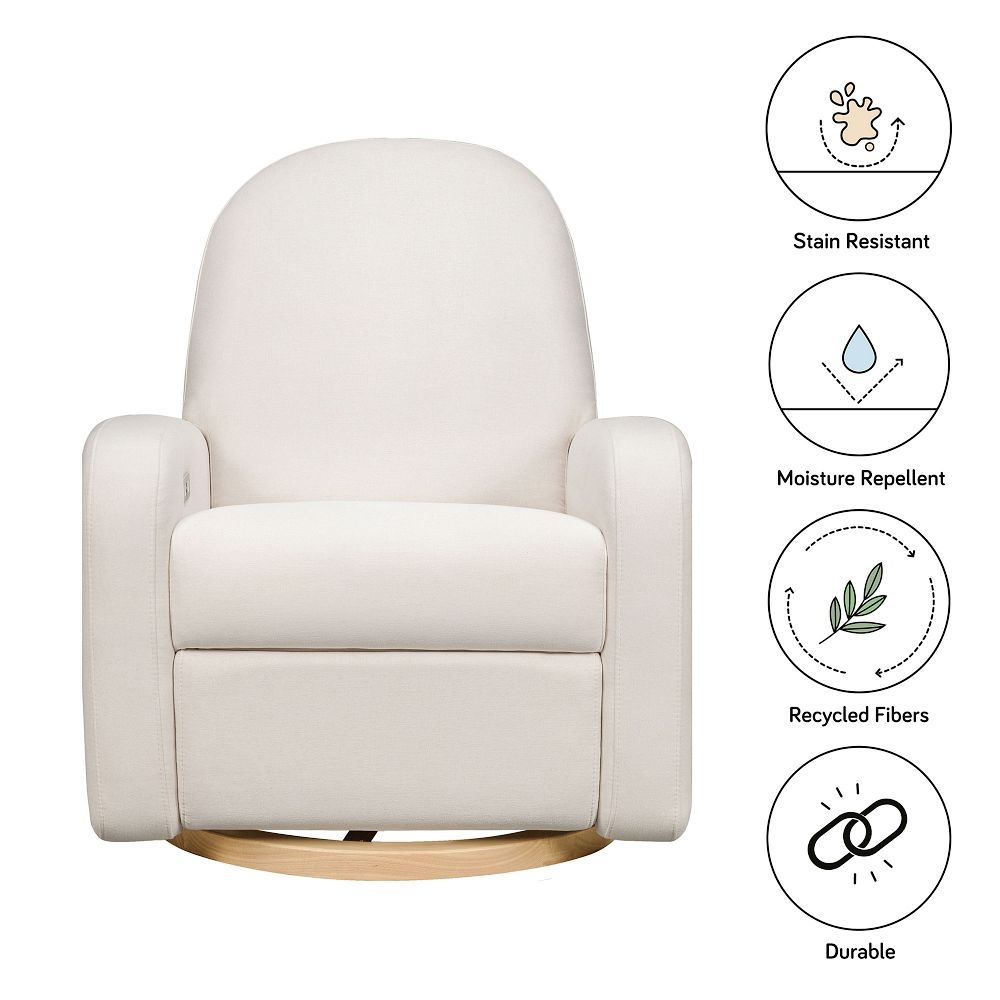 Nami Electronic Recliner And Swivel Glider Recliner With Usb Port, White - Image 3