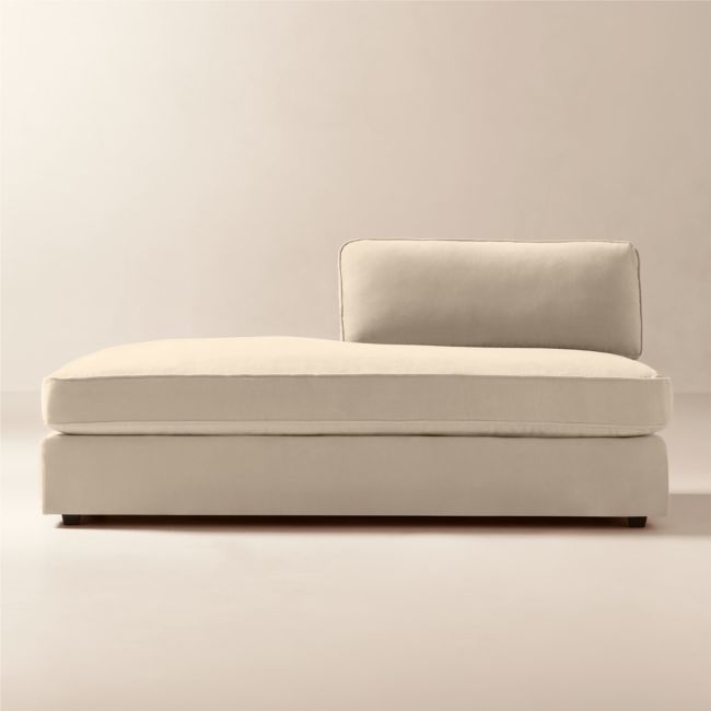 Winona Taupe Performance Velvet Left-Arm Bumper - Image 0