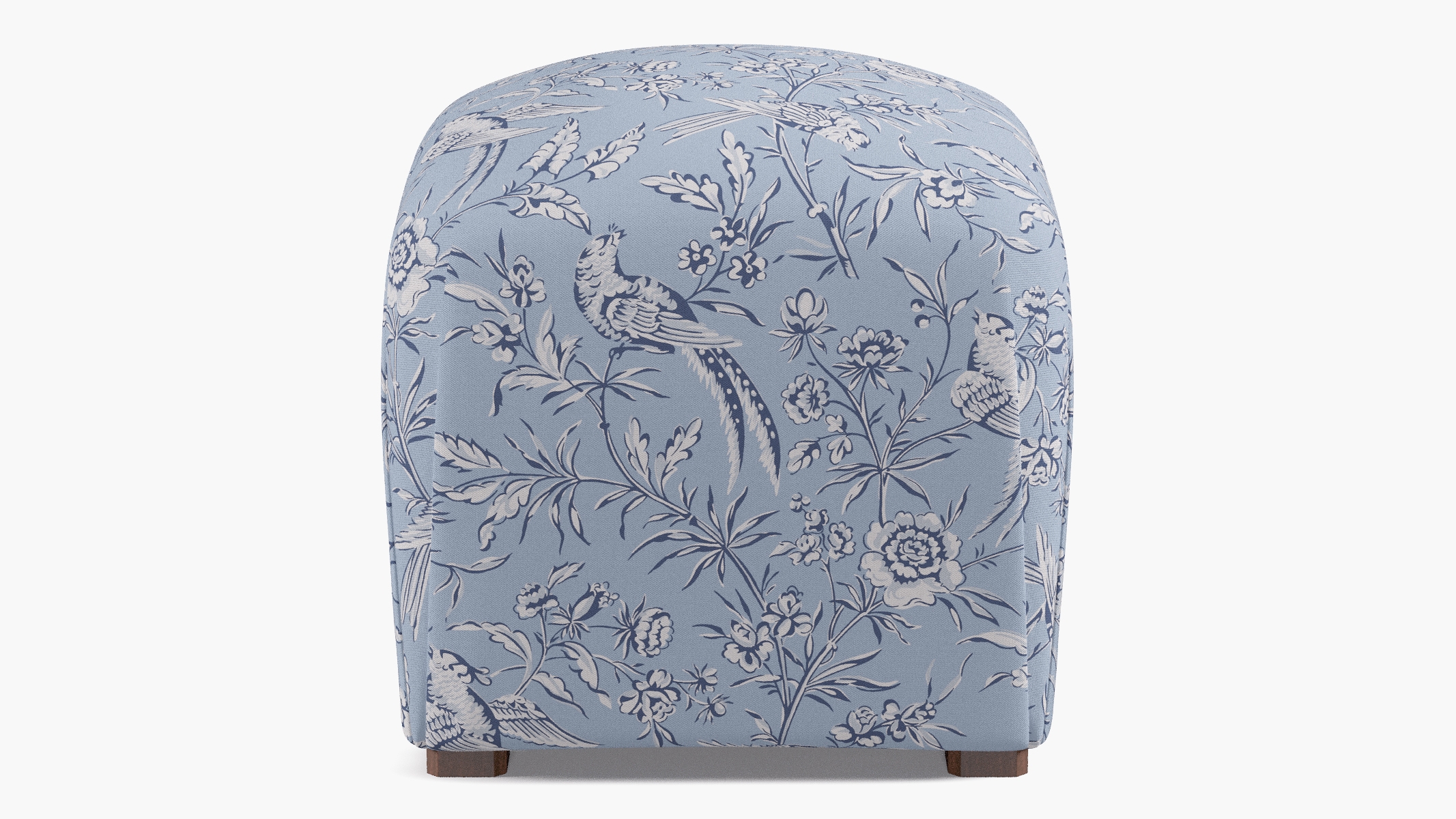 Deco Ottoman, Blue Aviary - Image 0