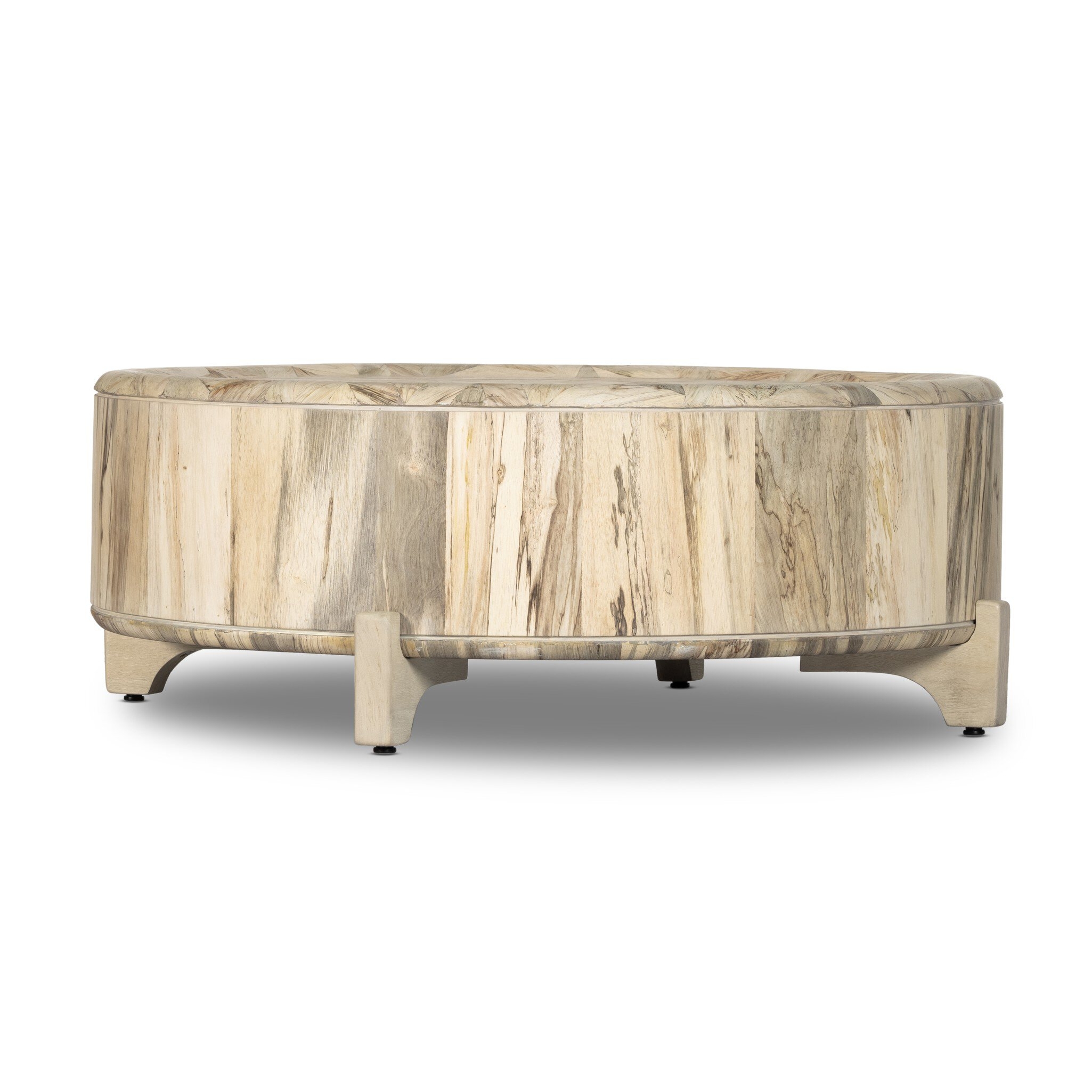 Zora Coffee Table - Whitewashed Spalted Primavera - Image 1