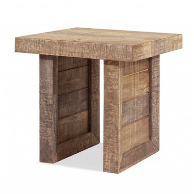 Solid Wood Butcher Block Style End Or Side Table - Image 0