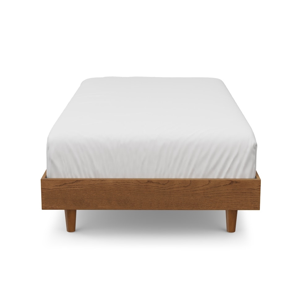 Basi Twin Bed Frame - Smoked Oak - Image 1