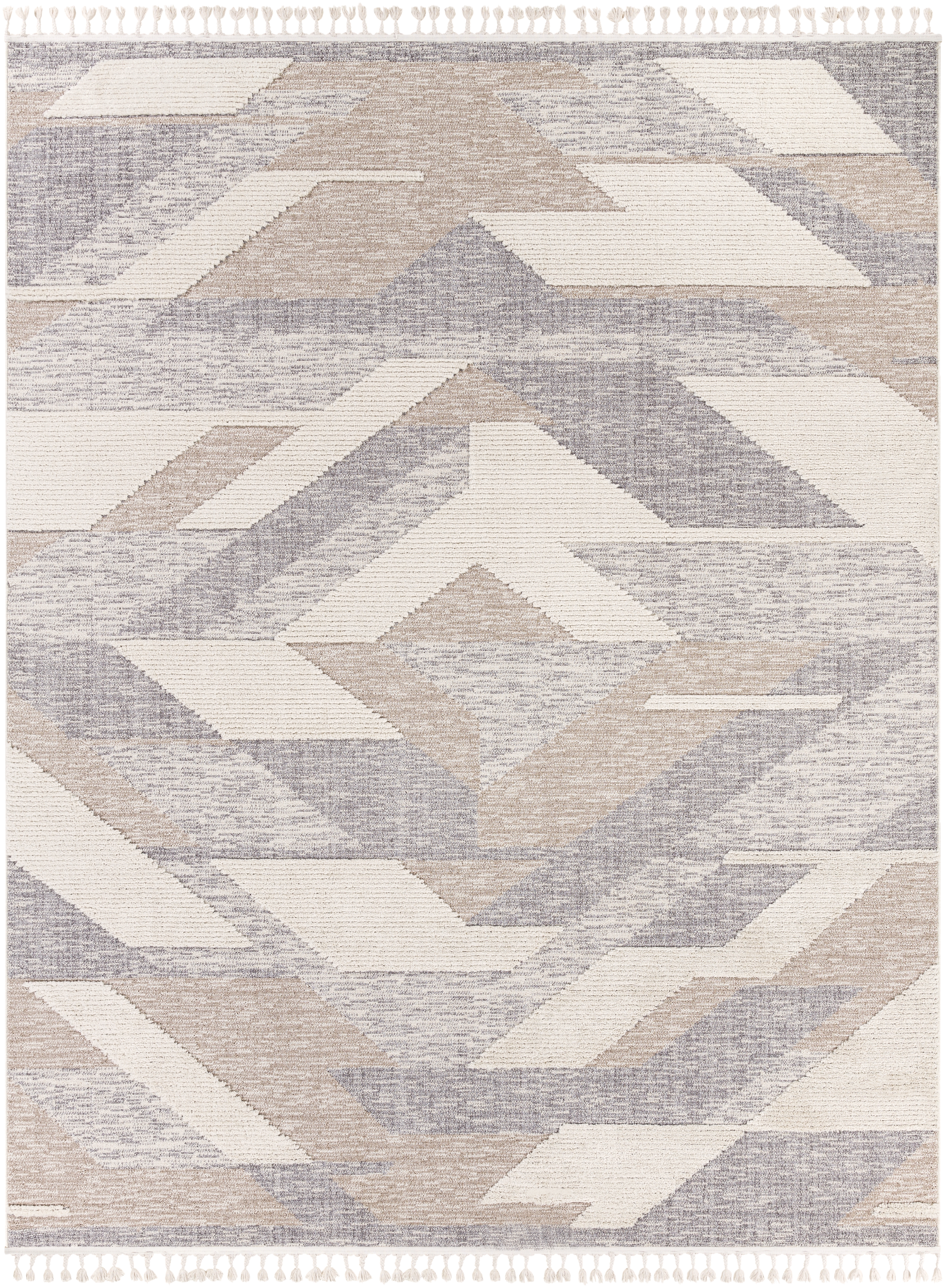 Azilal Beige Indoor 7'10" x 10' Machine Woven Rug - Image 0
