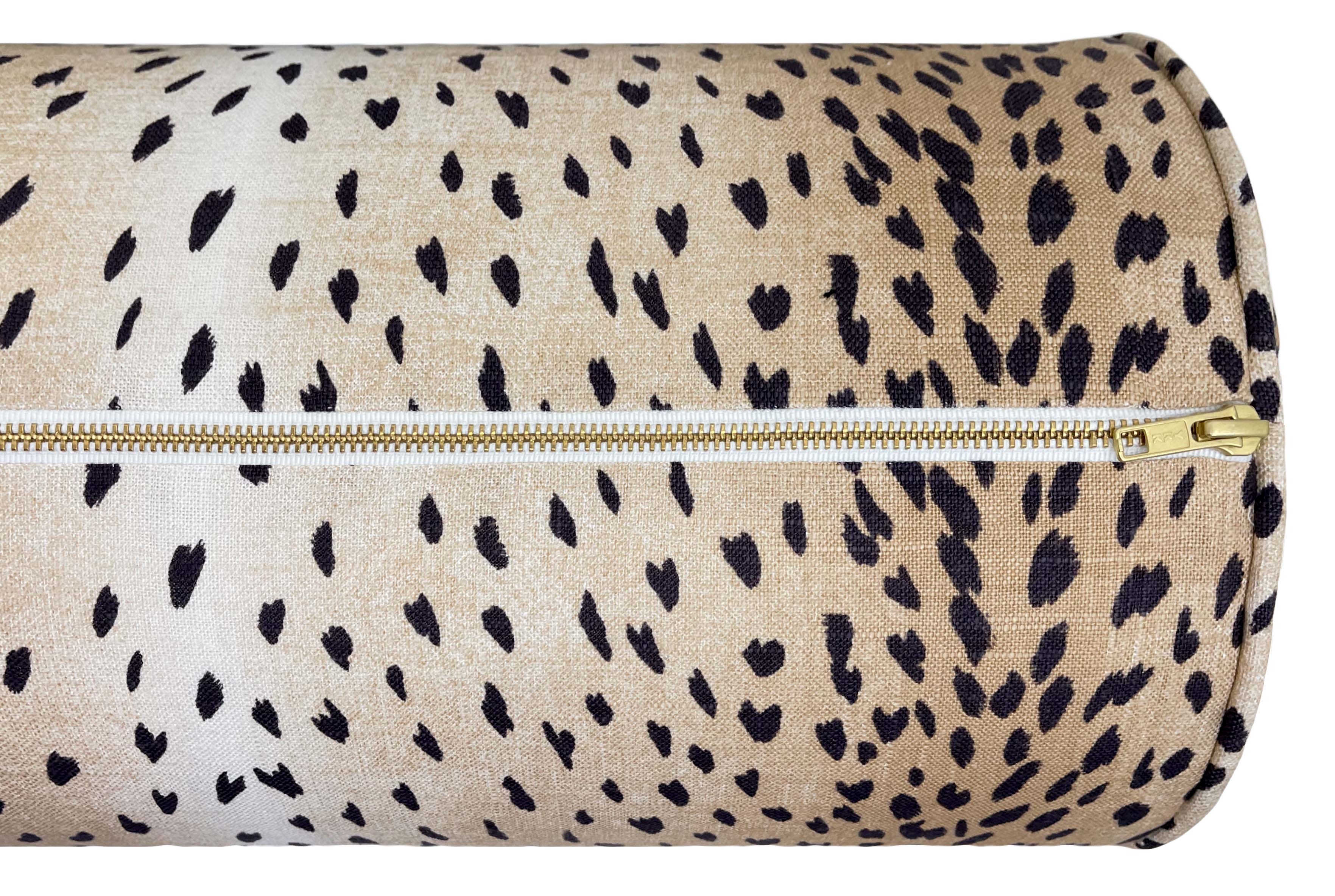 THE BOLSTER :: ANTELOPE LINEN PRINT // EBONY - QUEEN // 9" X 36" - Image 3