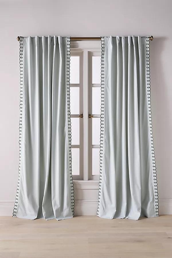 Loop Embroidered Cotton Curtain - Image 0