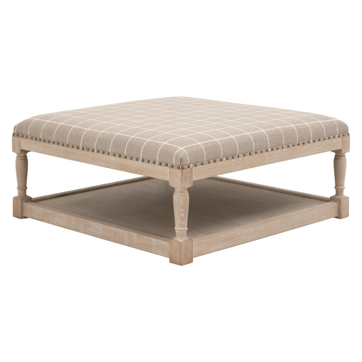 Townsend Upholstered Coffee Table, Pebble - Image 2