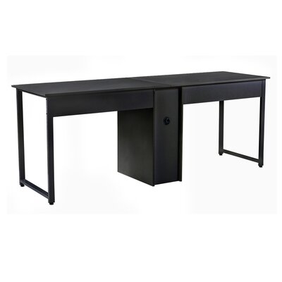 Home Office 2-Person Desk, Large Double Workstation Desk, Writing Desk With Storage - Image 0