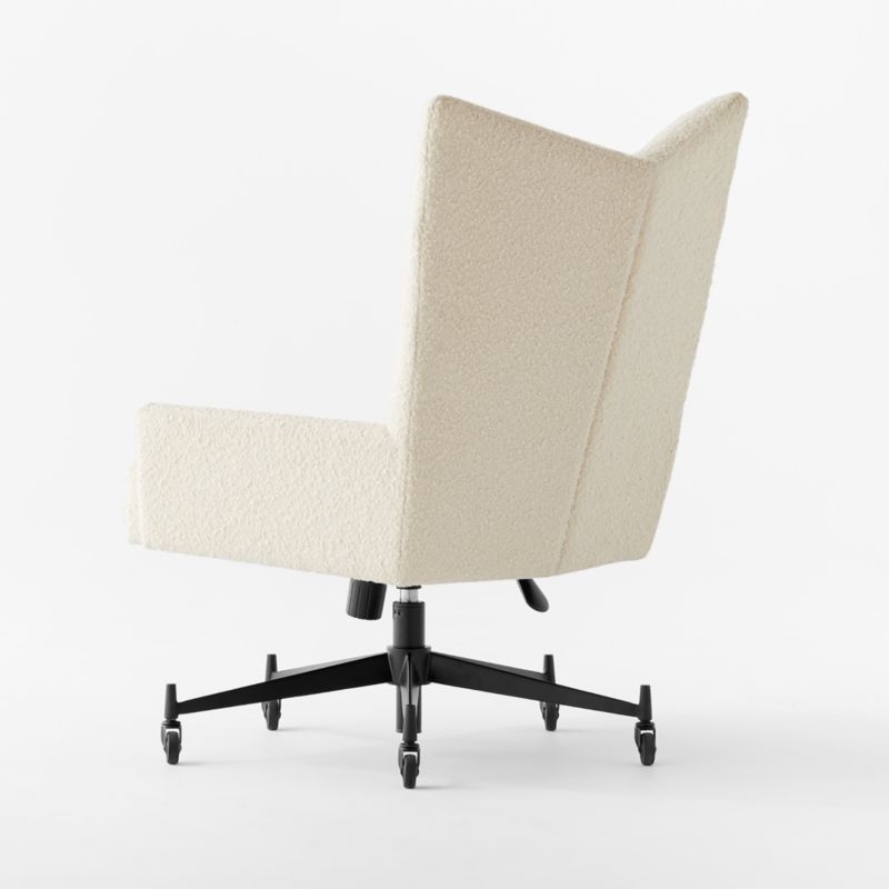 Bowtie Cream Boucle Office Chair - Image 4