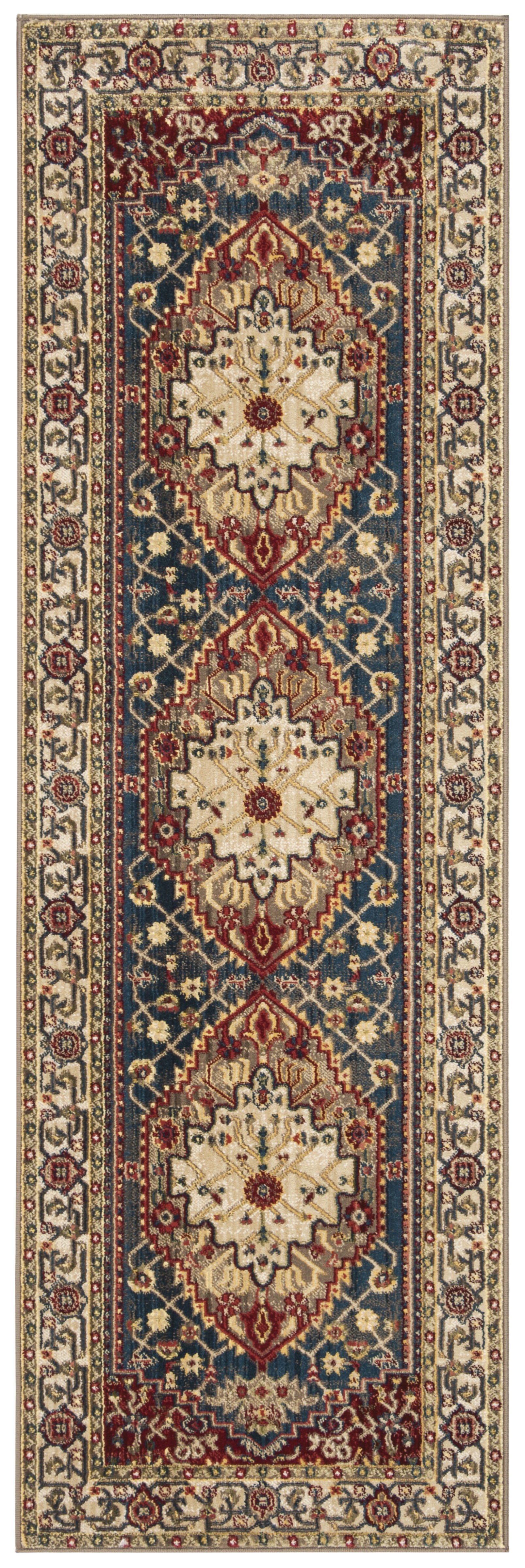 Arlo Home Woven Area Rug, KSN306A, Ivory/Blue,  2' 6" X 8' - Image 0