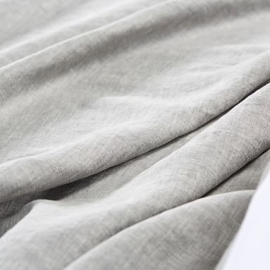 Belgian Linen Duvet Cover, King, White - Image 1