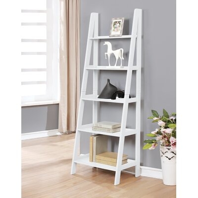 Natrona 72" H x 25.25" W Solid Wood Ladder Bookcase - Image 0