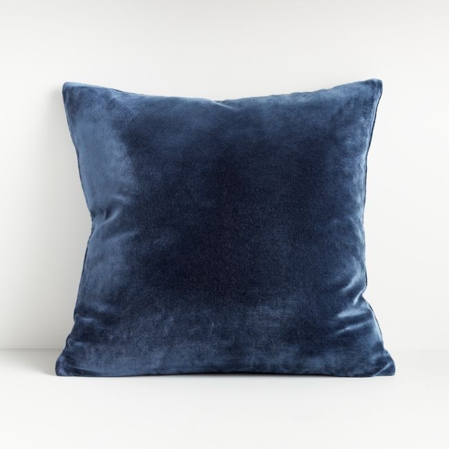 Regis Blue 20" Velvet Pillow - Image 0
