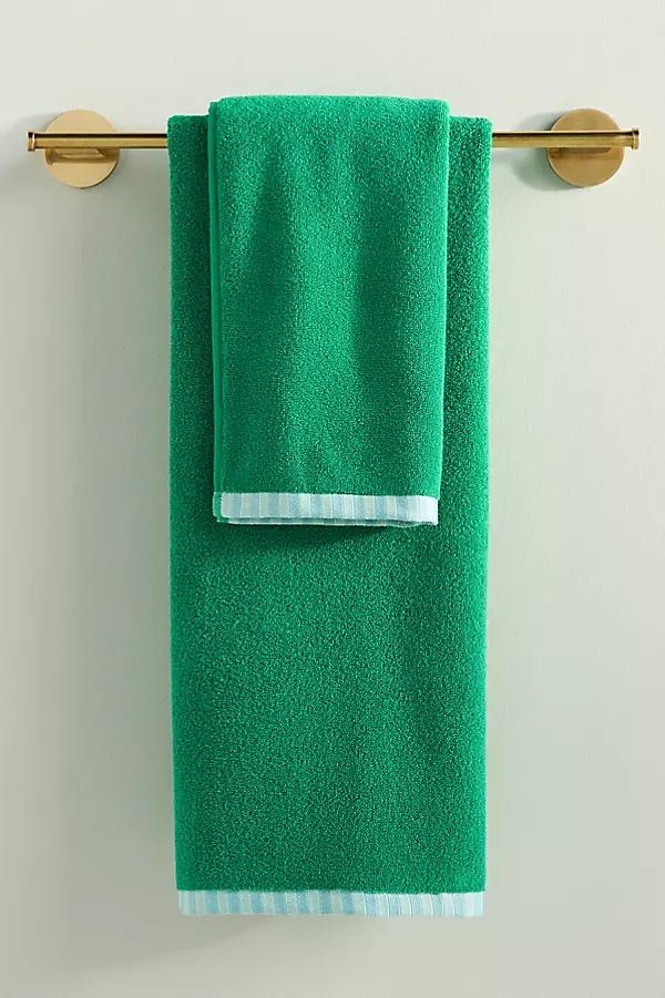 The Sloane Stripe Trim Soft Cotton Towel Collection - Image 0