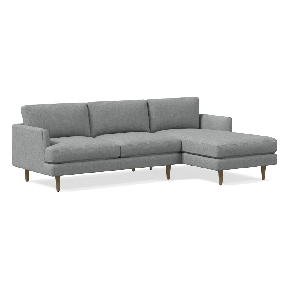 Harris Loft 106" Right 2-Piece Chaise Sectional, Performance Coastal Linen, Anchor Gray, BB - Image 0