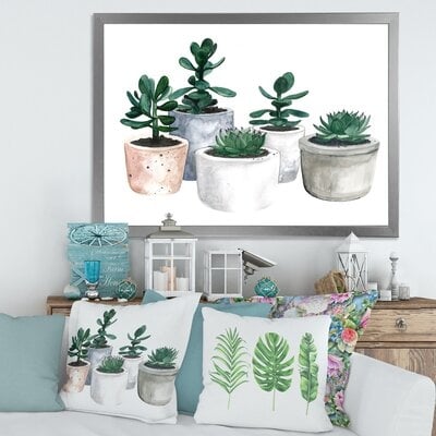 Cactus And Succulent House Plants VI - Farmhouse Canvas Wall Art Print-FDP35351 - Image 0