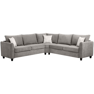 100"X100"L-Shape Sectional Sofa And 3 Pillows Included - Image 0