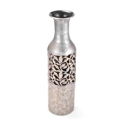 Coralvine Silver 16.73'' Metal Table Vase - Image 0